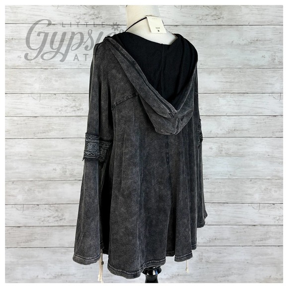 POL Black Burnout Grunge Hoodie - Picture 7 of 14